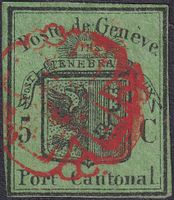 Nr.7 (dunkelgrüner Adler) einwandfrei mit Befund, Kat 4000.-