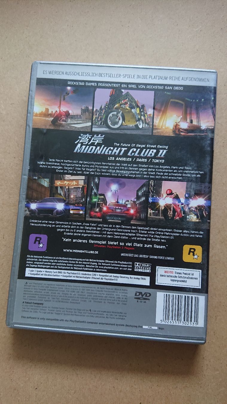 Giochi: Midnight Club II - PS2 - Platinum - – Usato da Chur venduto da FreakofRarity 1
