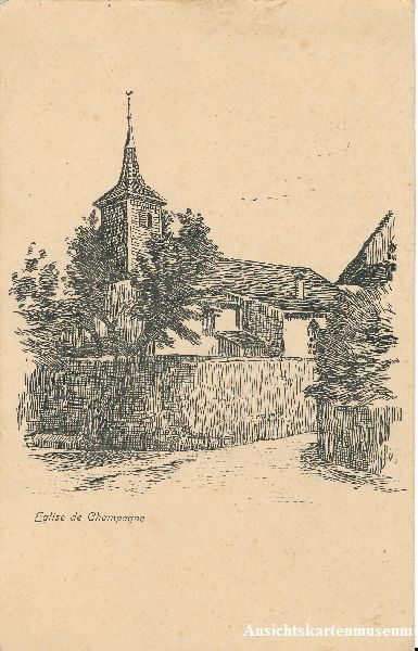 Cartoline postali: Champagne - eglise + c1900 – Usato da Emmenbrücke venduto da teestube