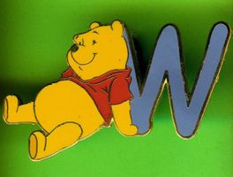 DISNEY  Alphabet    WINNIE POOH  " W "