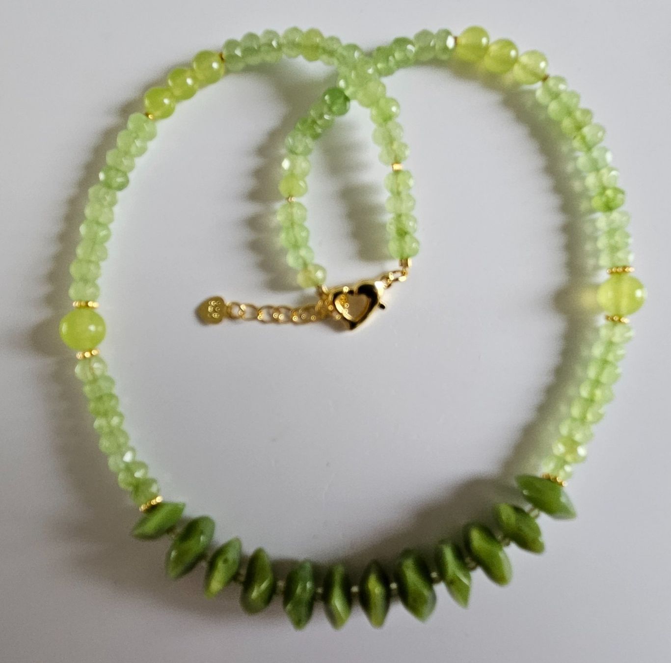 Catenine: Grüne Jade Halskette 111 – Nuovo e nell'imballaggio originale da Luzern venduto da Cellina1 1