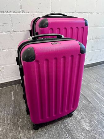 HAUPTSTADTKOFFER Spree 2er Koffer-Set, S & M, Magenta