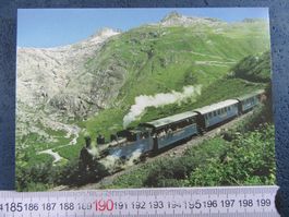 BAHN SCHWEIZ DAMPFBAHN FURKA BERGSTRECKE RHONEGLETSCHER VS