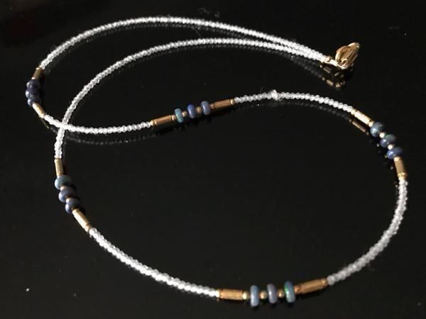 Catenine: Wunderschöner blauer Feueropal 925 S. – Nuovo (secondo la descrizione) da Basel venduto da Chili007 4