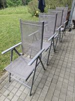 4 Gartenstühle, Alugestell, gebraucht