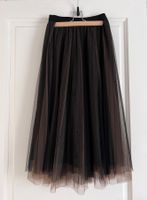 Black tulle midi Skirt