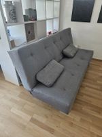 Schlafsofa grau aus Stoff mit Klappfunktion guter Zustand. 