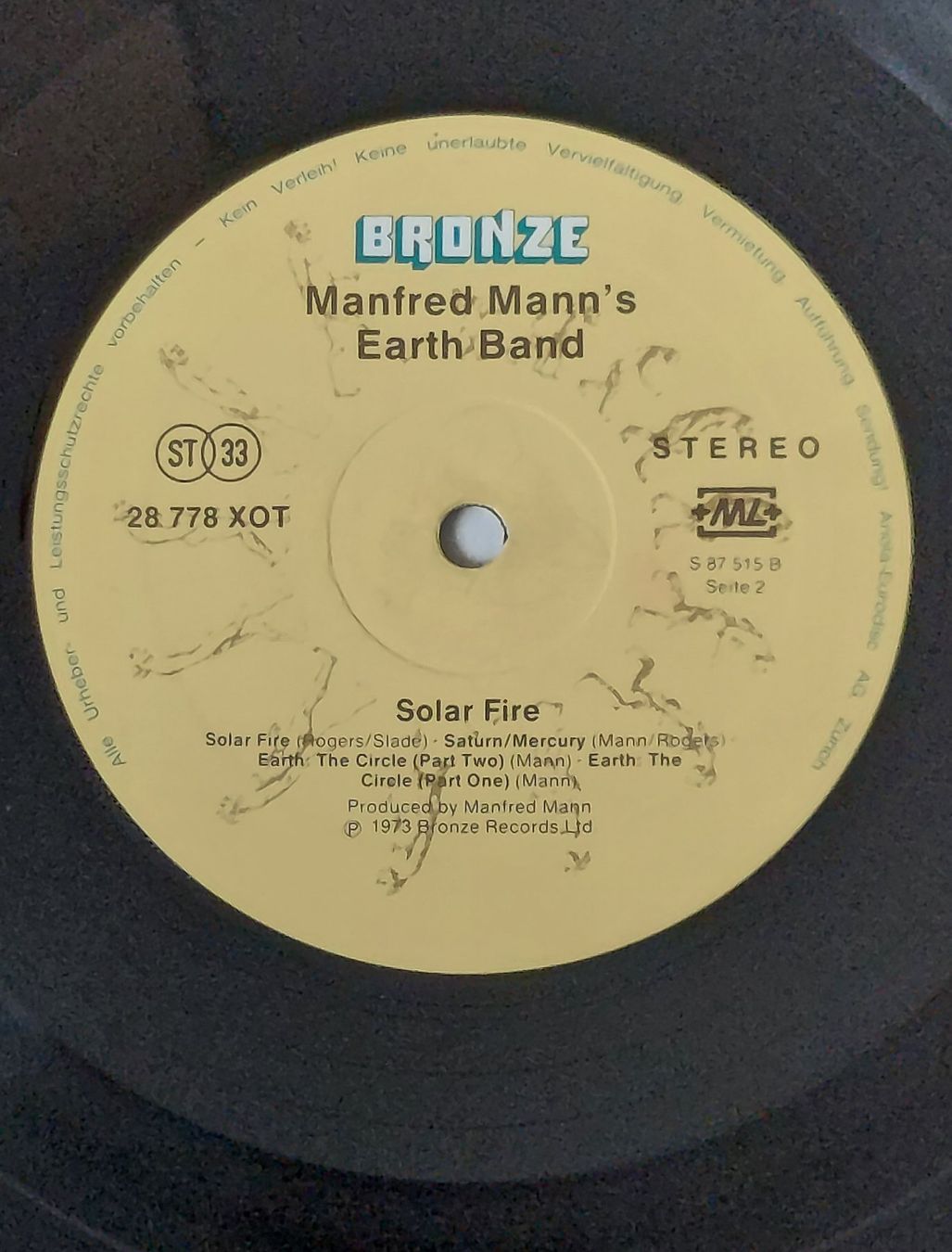 Dischi in vinile: LP - MANFRED MANN'S EARTH BAND - SOLAR FIRE – Usato da Steckborn venduto da Quo7 3