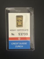 Goldbarren 1g Credit Suisse