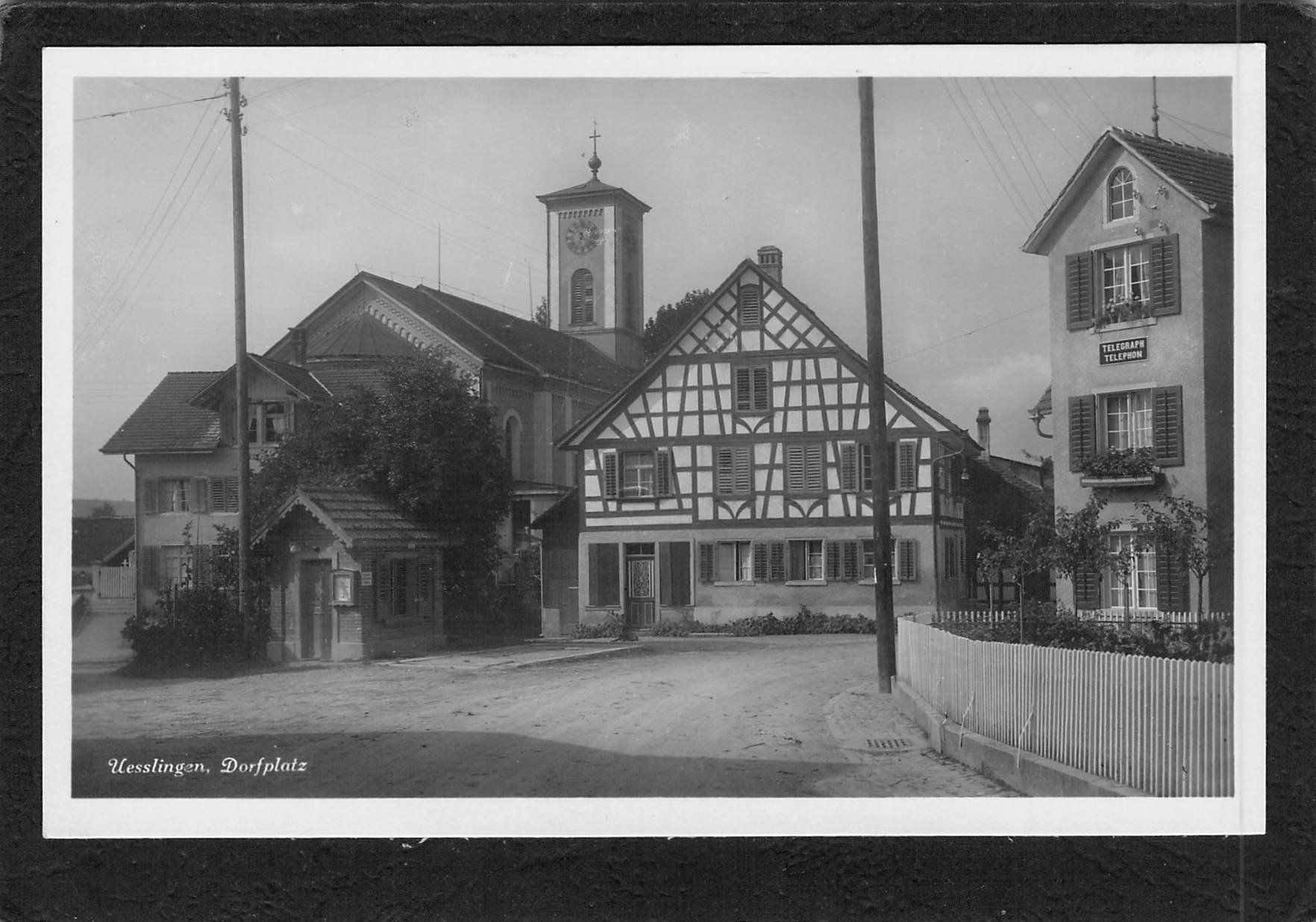 Cartoline postali: Uesslingen TG , Dorfplatz , Post – Usato da Reichenburg venduto da Pipo-67