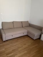 Beiges IKEA Schlafsofa mit Stauraum zu verkaufen