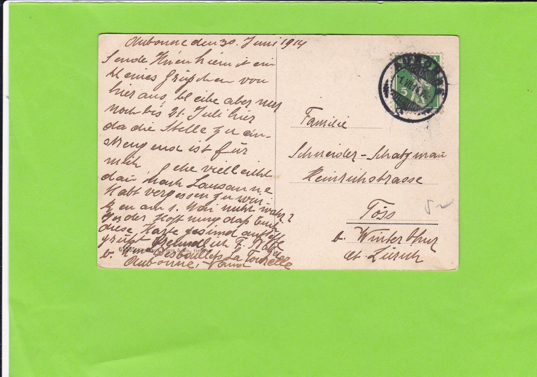 Cartoline postali: Aubonne et la Chautanne – Usato da St. Peterzell venduto da neckertal 1