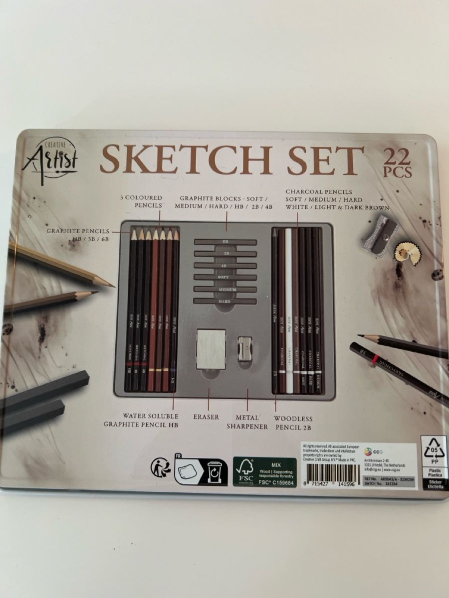 Matite, matite colorate & gessi: 22 Teile Sketch, Set  mit chole & Graphit – Usato da Olten venduto da Sonjason 2