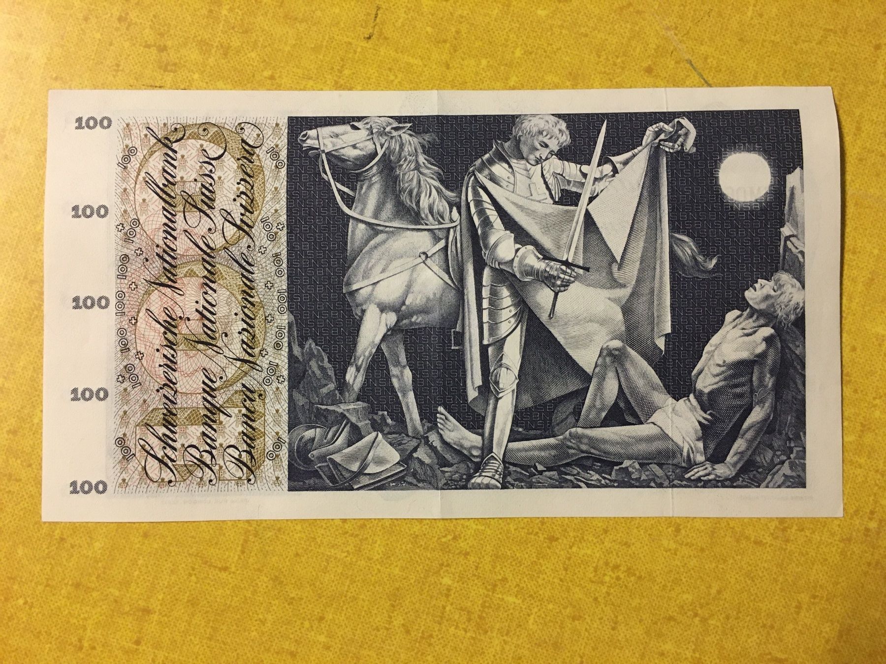 Banconote: Schweizer Banknote 100 Franken 7.3. 1973 HI. Martin – Usato da Lanzenhäusern venduto da vic63