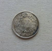 Schweiz ++ 1/2 Franken 1850 A, gute Erhaltung