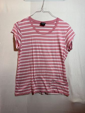 Rosa weiss gestreiftes T-Shirt von Artime Gr. XXL