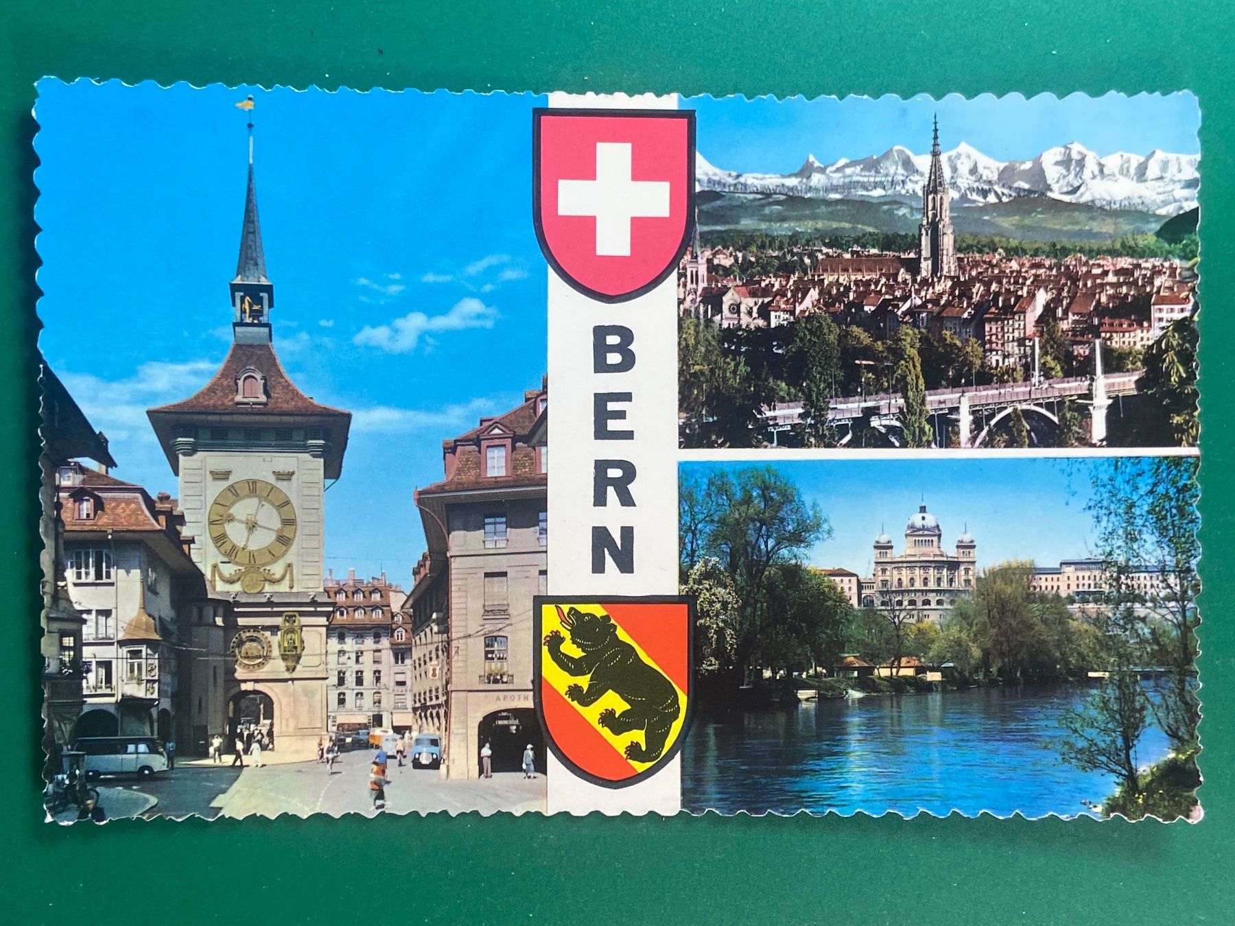 Cartoline postali: Bern - 3 Ansichten - belebt – Usato da Steg VS venduto da danwer74