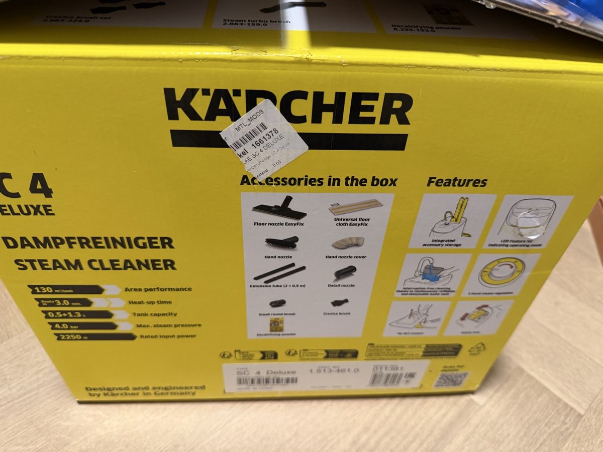 Kärcher Pulitori a vapore: Kärcher Dampfreiniger SC 4 Deluxe neu – Nuovo e nell'imballaggio originale da Zollikofen venduto da Danijela1983 2