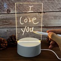 Schreibtafel für Nachrichten mit LED Licht beschreibbar USB!
