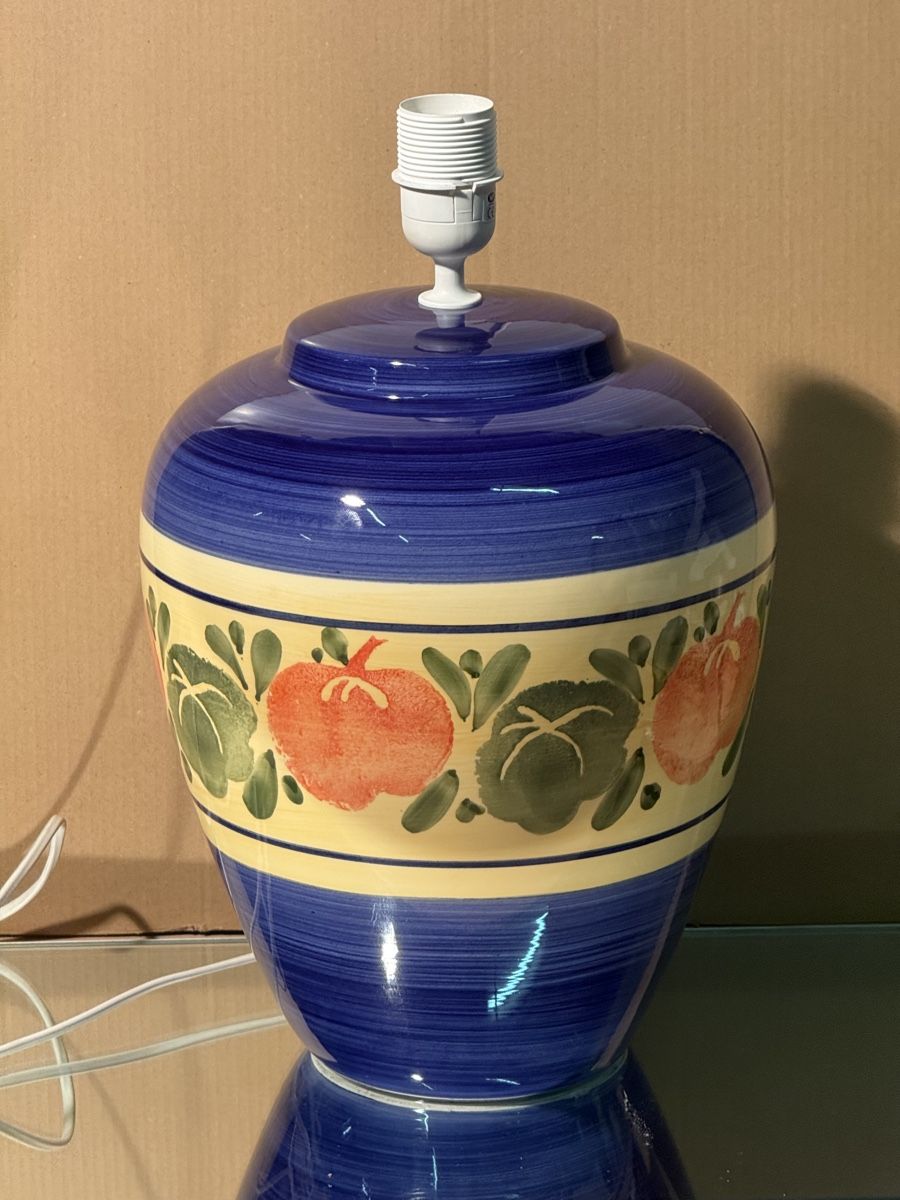 Lampade: Vintage Ceramic Table Lamp with Floral Design - Unique – Usato da Lausanne venduto da vas_mbk2