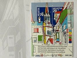 💯 🇨🇭 NABA St. Gallen 2000 - FDC - Z. Nr. 84 im Block 1999