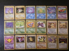 Pokemon 18 Karten Team Rocket Jolteon/Vapaeron Base Set EN