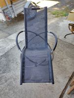 Schaukelstuhl Gartenstuhl schwarz Metall Gestell guter Zu...