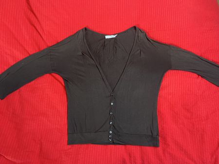 Turnover Cardigan Gr. L, braun, Übergangsjacke