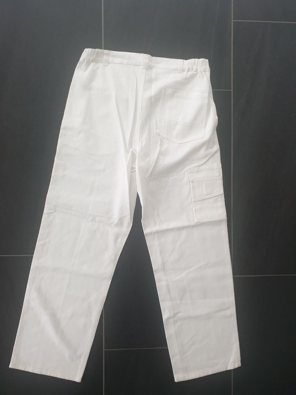 Pantaloni: Malerhose Gr 46 Weiss 100% Baumwolle – Nuovo (secondo la descrizione) da Bischofszell venduto da badza72 2