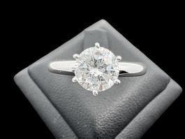 Solitär 1.05ct Diamant Ring 18k Weissgold Grösse 53 *S1728