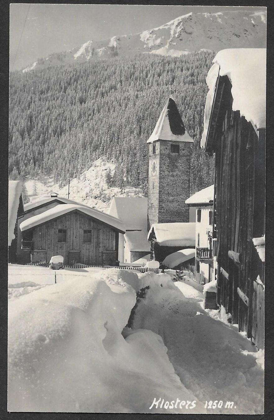 Cartoline postali: Klosters Teilansicht im Winter – Usato da Olten venduto da clotaldi