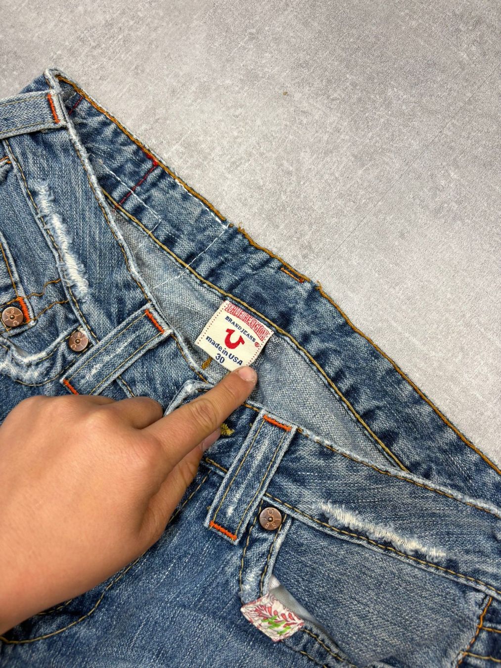 True Religion Jeans: True Religion Bootcut Flared Jeans - Grösse M/30 – Usato da Werdenberg venduto da hase.vintage 4