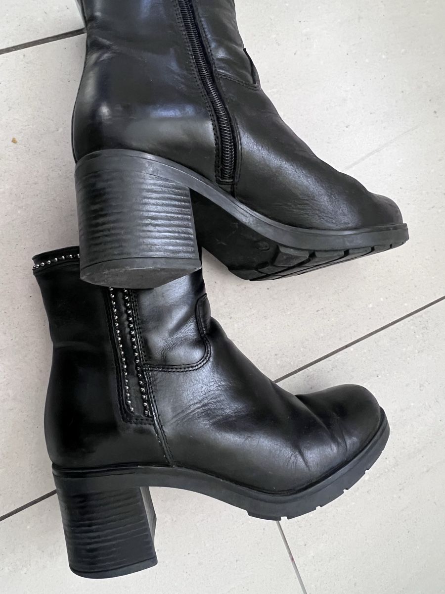 Scarpe da donna: Bottines Bata cuir noires avec zip, pointure 37 – Usato da Lausanne venduto da monaliza1998 5