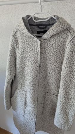 Opus Handa Teddy Mantel Gr. 40 weiss wollig
