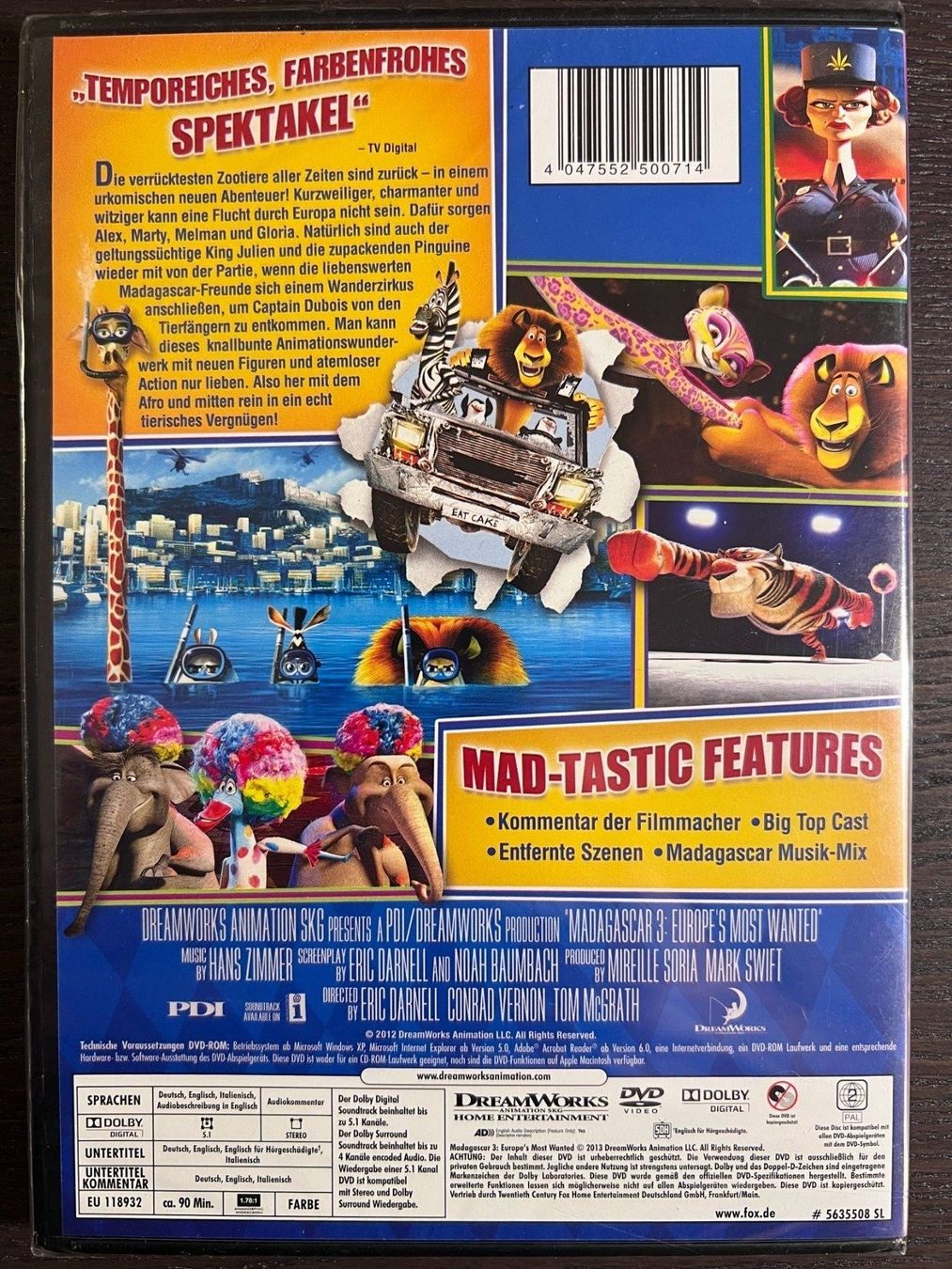 Tutti i DVDs: Madagascar 3 – Nuovo e nell'imballaggio originale da Zürich venduto da FilmFreunde 1