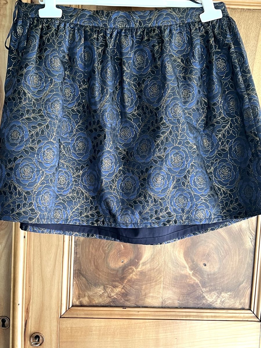 Zara Röcke: Jupe Zara Basic, taille L, bleu marine et or, chic ✨ – Neu (gemäss Beschreibung) aus Porrentruy von SYANKA 4