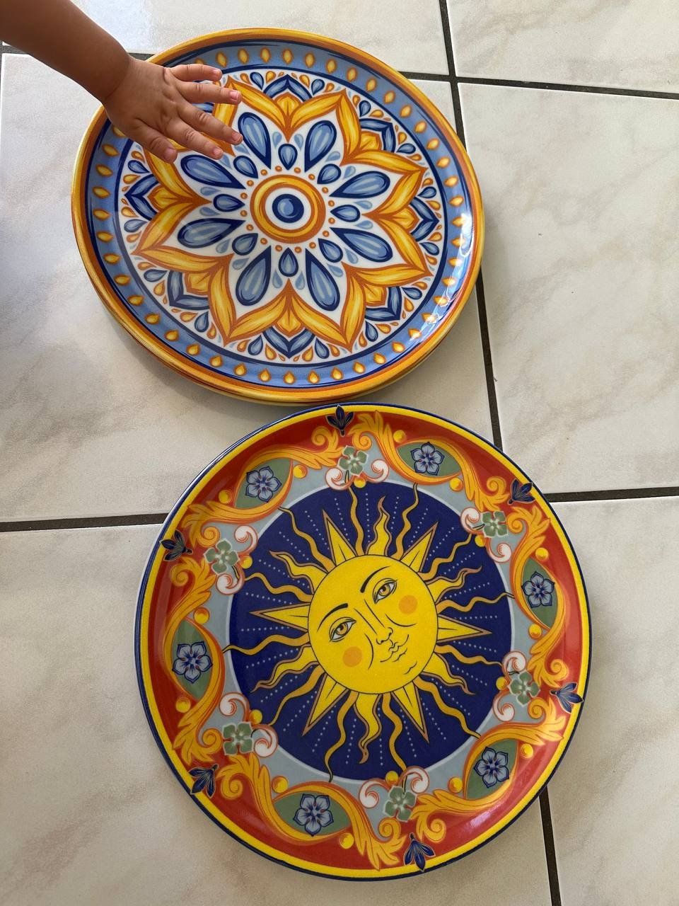 Piatti: 2 grosse dekorative Teller – mediterranes Design – Nuovo (secondo la descrizione) da Lachen SZ venduto da ser_tm85 1