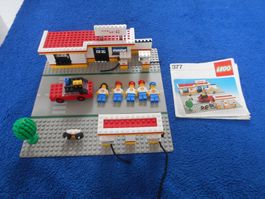 Lego Shell Tankstelle 377 / rote Platte defekt siehe Bild 4