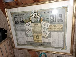 Alte, gerahmte Weltkriegs-Grafik, 1914-1918, Rarität!