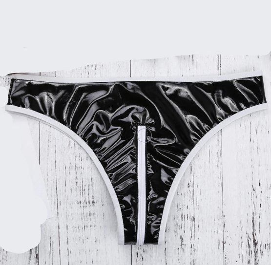 NEUER Top Lack - String schwarz-weiss Gr. S - 2021025 (Neu (gemäss ...