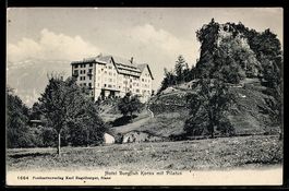 AK Kerns, Hotel Burgfluh mit Pilatus