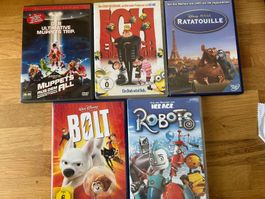 5x Kinderfilm DVD Set: Ratatouille, Bolt, Minions ua