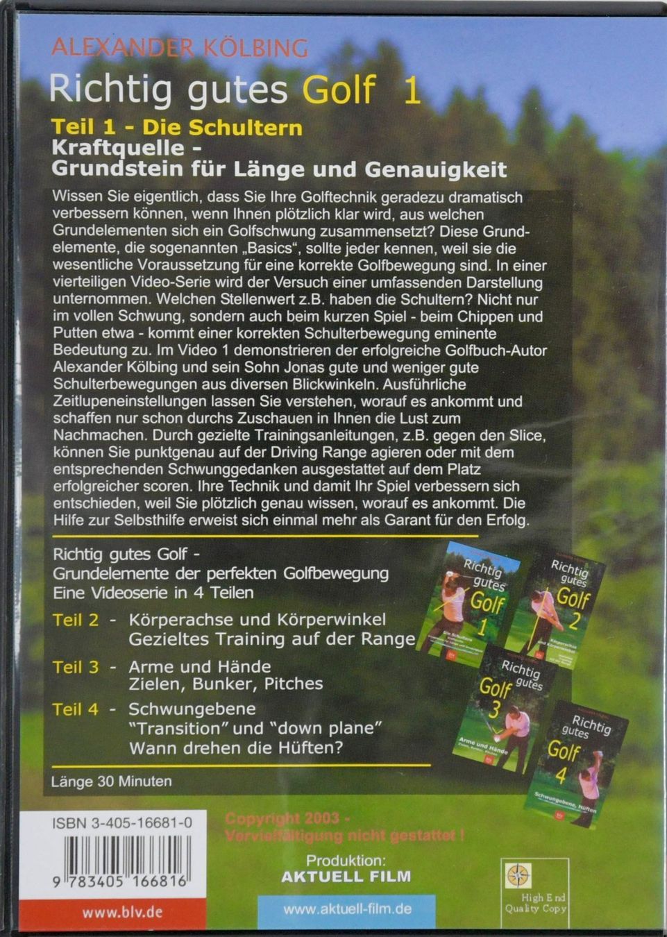 Tutti i DVDs: RICHTIG GUTES GOLF 1-4 – Usato da Remetschwil venduto da tgd_gbp8 1