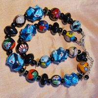 Wunderschöne Murano Glas Halskette Collier, Unikat