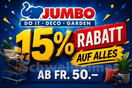 Jumbo: 15% Rabatt Gutschein auch Aktionen und Sonderpreise