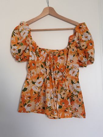 🌸 Cottagecore Floral Tie-Front Top | Size S/M 🌸
