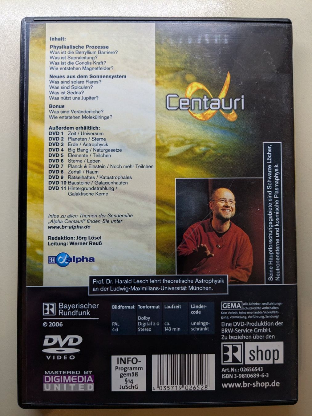 Tutti i DVDs: "Alpha Centauri 12" mit Prof. Dr. Harald Lesch [DVD] – Usato da Port venduto da gecotom 1