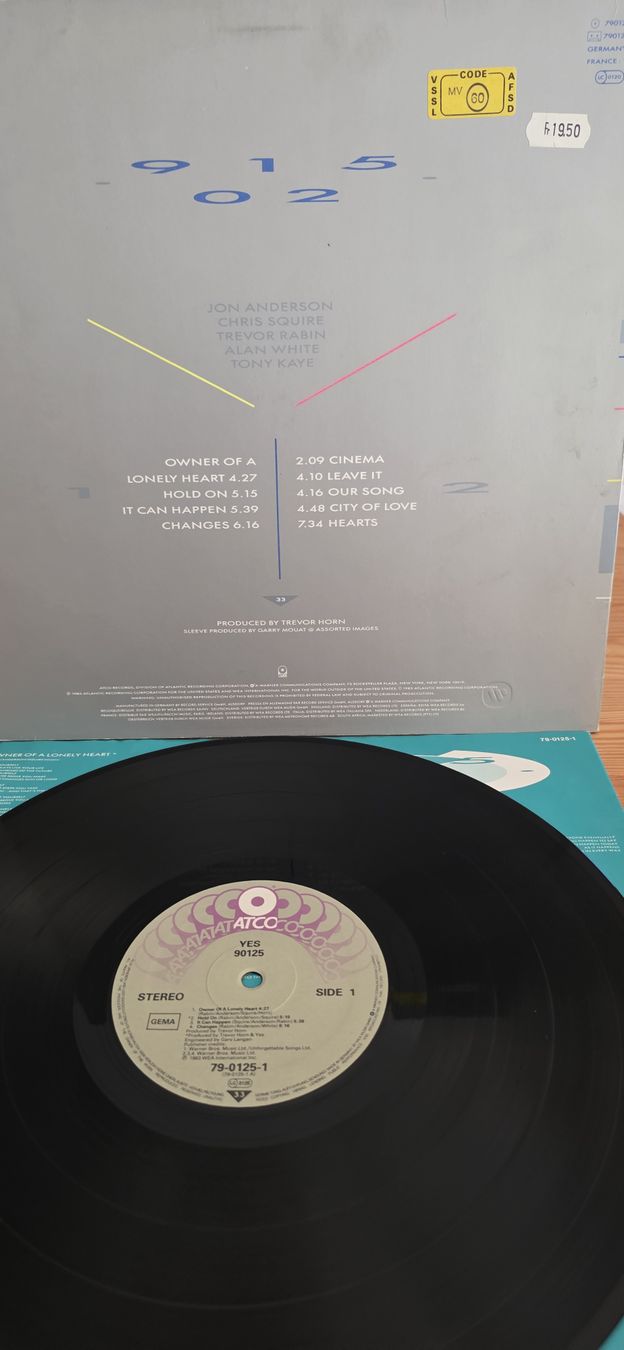 Dischi in vinile: YES 90125 Vg,Vg 1983 – Usato da Yvonand venduto da RF-VINYL 2
