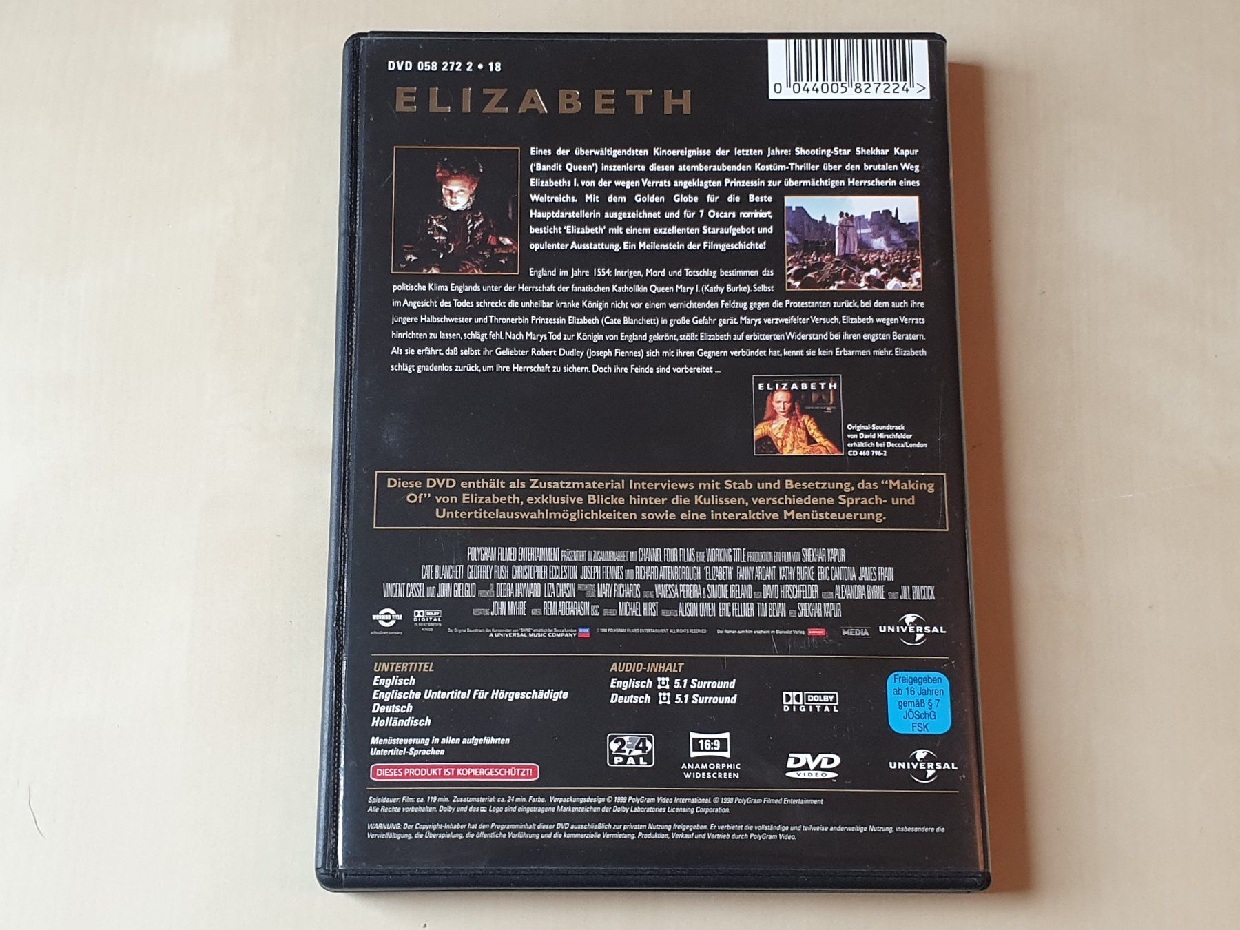 Alle DVDs: Elizabeth – Gebraucht aus Stansstad von collectorsshop 1