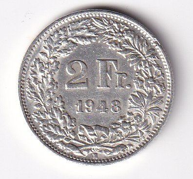 Tutti le monete: 2 Franken 1948 rar – Usato da Neuchâtel venduto da karlpierrino